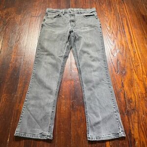 Devil‎ Dog Jeans Mens 34x32 Gray Bootcut Stretch Faded Sanforized